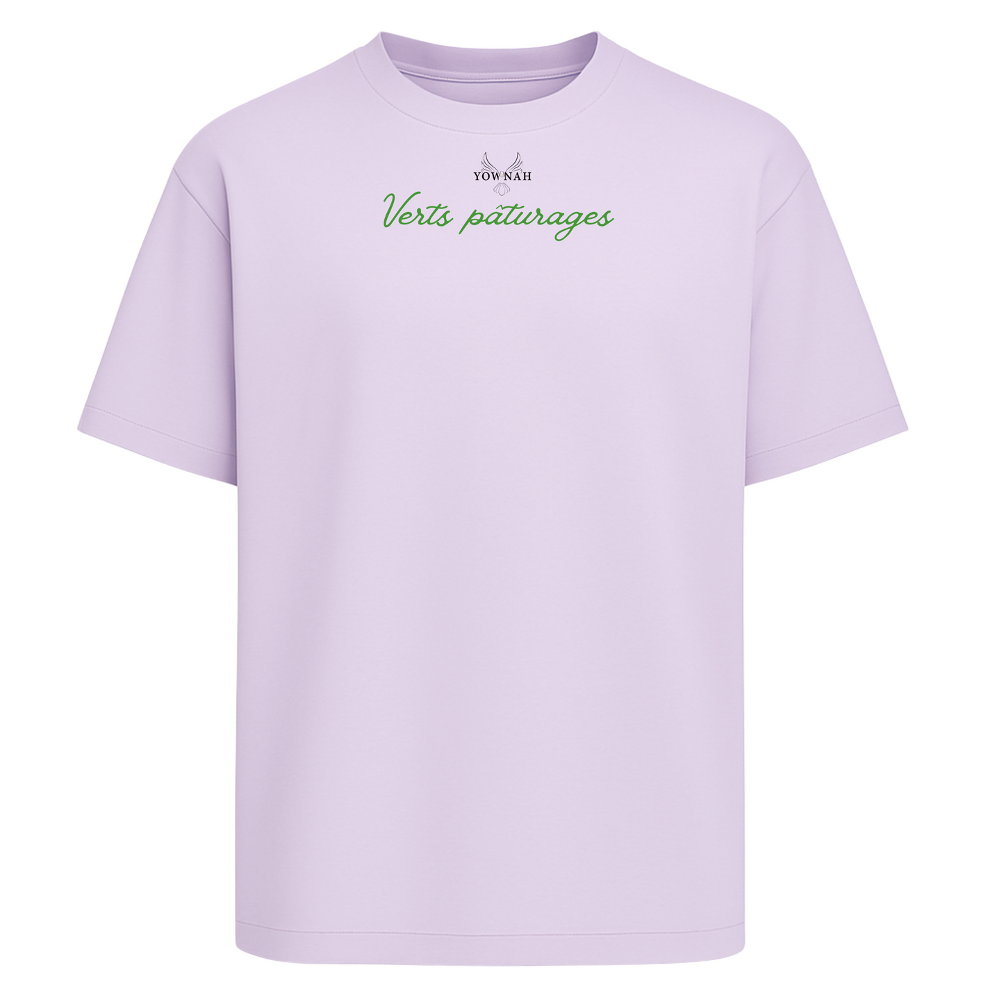 Verts pâturages Oversize T-shirt/Lilas