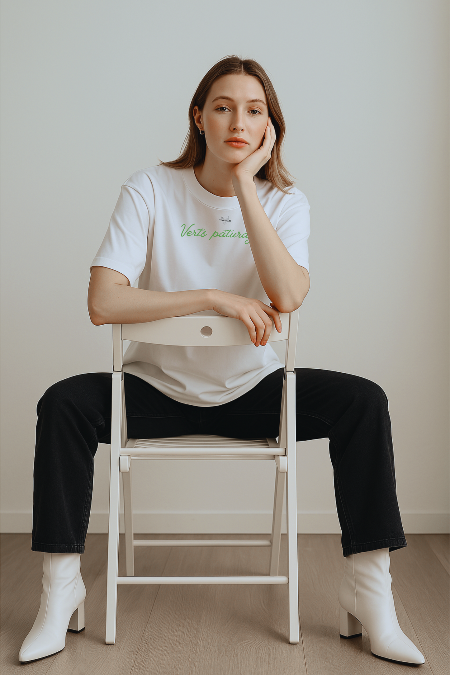 Verts pâturages  Oversize T-shirt/Blanc Mat
