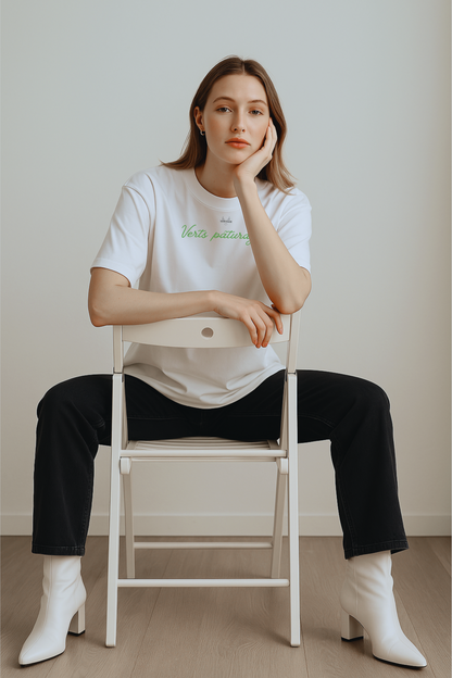 Verts pâturages  Oversize T-shirt/Blanc Mat